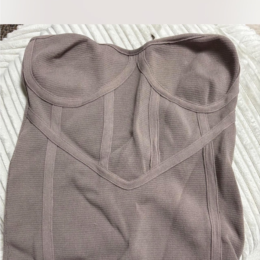 Zara Taupe Knit Top